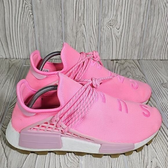 Adidas Pharrell X NMD Human Race Trail Sun Calm Pink Sneakers Mens Size 8.5 - Picture 2 of 11